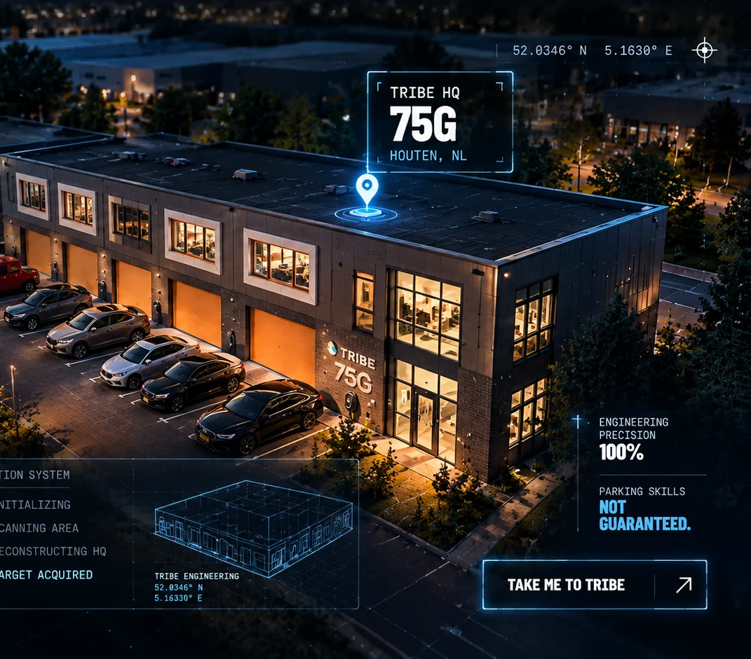 Artistic visualisation of Tribe Engineering headquarters in Houten